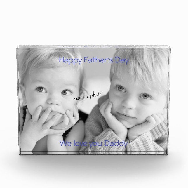 Día del Padre, foto personalizada y Personalizado (Anverso)