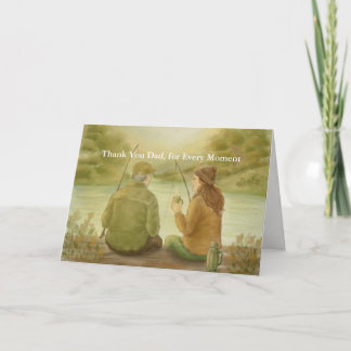 Día del Padre Gracias tarjeta de la hija- Pesca