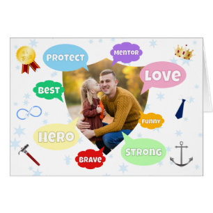 Día del Padre Nubes de palabras Mejor Papá Padre