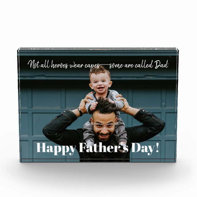 Día del Padre Papá es Héroe Foto Personalizada (Anverso)