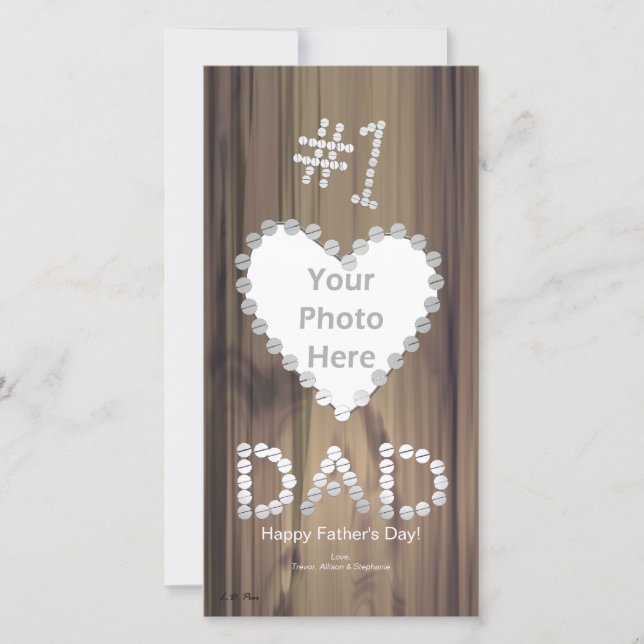 Día del Padre - Papá número uno en la madera (Anverso)
