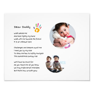 Día del padre papá POEM Sostengo mi regalo de FOTO