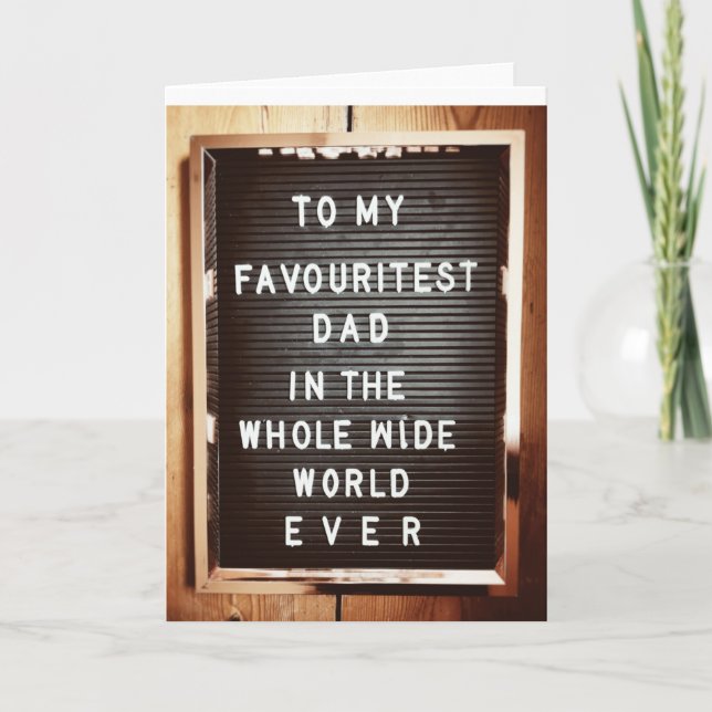 Día del padre| papá| Tarjeta de texto| Cumpleaños (Anverso)