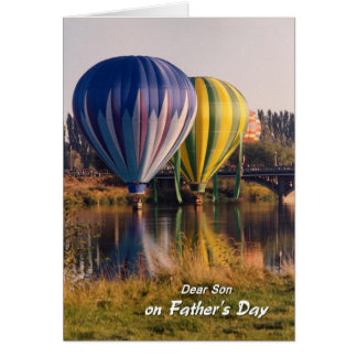 Día del Padre para el hijo Globos de aire caliente