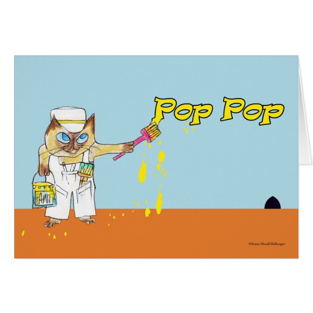Día del Padre para el muro de pintura de gatos pop (Anverso (Horizontal))