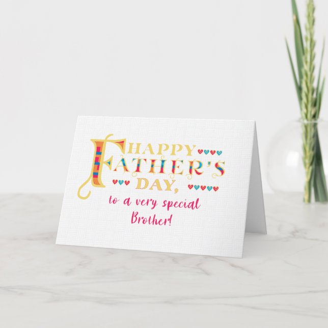 Día del Padre para tarjeta de arte de palabra espe (Anverso)