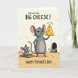 Día del Padre Roedor Tarjeta de Queso