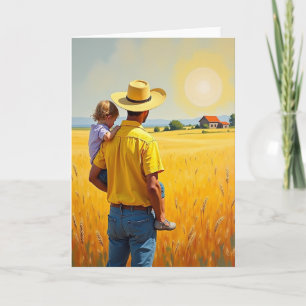 Día del Padre Soleado Tarjeta de Campo