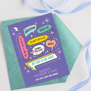Día del Padre, Superhéroe Papá, Tarjeta del Día de
