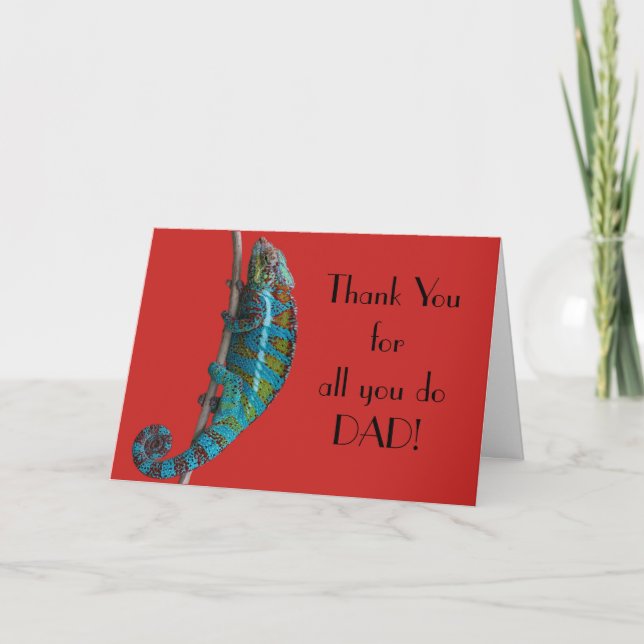 Día del Padre, Tarjeta de Felicitación Blue Lizard (Anverso)