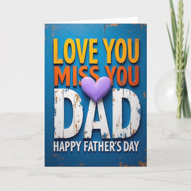 Día del Padre tarjeta de madera sincera (Anverso)