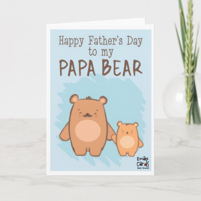 Día del Padre - Tarjeta de oso lindo (Anverso)