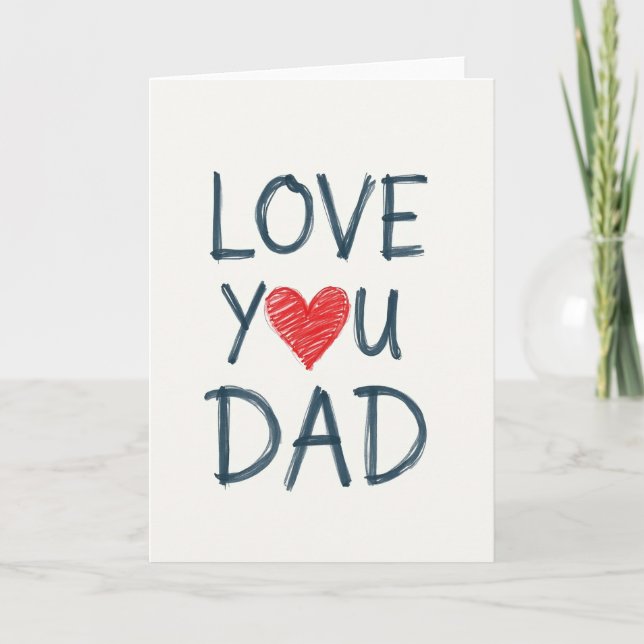 Día del Padre Tarjeta Sentimental (Anverso)