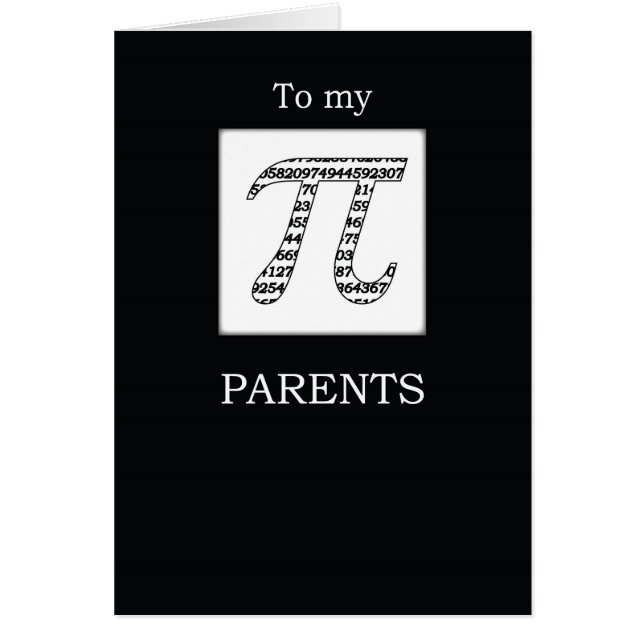 Día del Pi de los Padres Negro (Frente)
