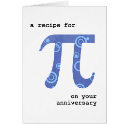 Día del Pi en aniversario, gracioso, receta para i