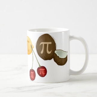 Día del Pi en varias jarras de fruta