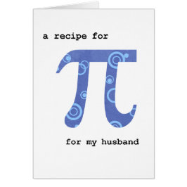 Día del Pi para el marido, el humor, la receta par