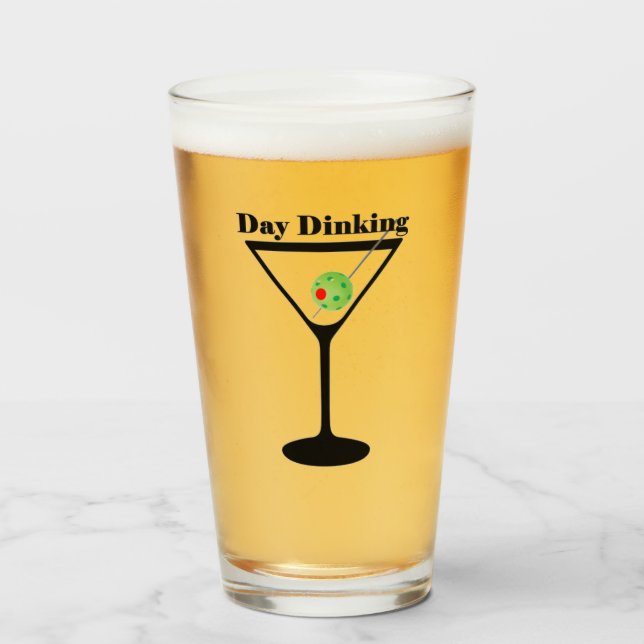 Día del Pickleball Dinking Martini Pickleball Oliv (Anverso (lleno))