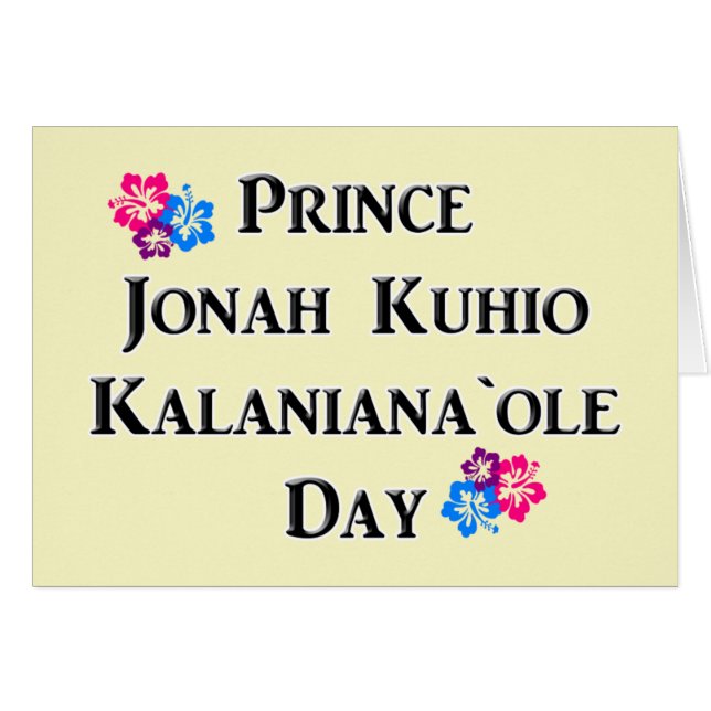 Día del Príncipe Kūhiō (Hawaii) (Anverso (Horizontal))