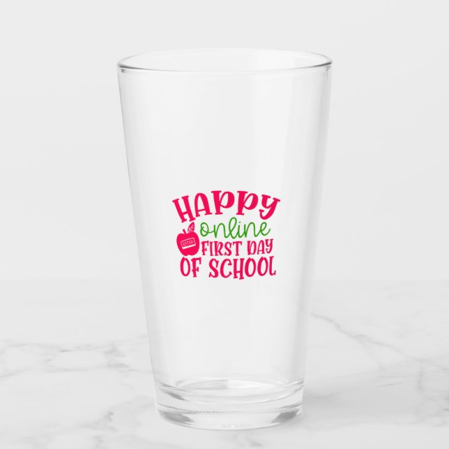 Día del profesor feliz primer día escolar en línea (Anverso)