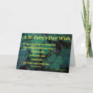 Día del St. Patty feliz - trébol (1) - tarjeta