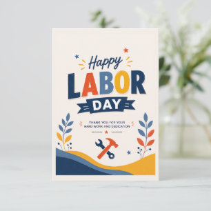 Día del Trabajo Feliz Agradecimiento Gracias