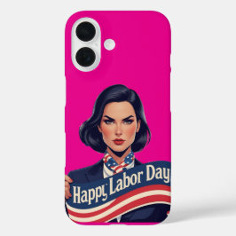 Día del Trabajo iPhone 16 Funda - Regalo patriótic