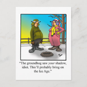 Dia divertida de postales en Groundhog Day