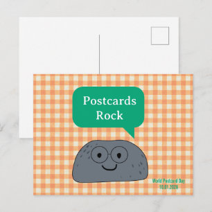 Día divertido de la tarjeta postal del mundo de ju
