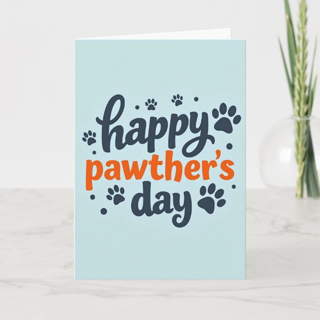 Día Dulce de las Madres Huellas de Patas Tarjeta (Anverso)
