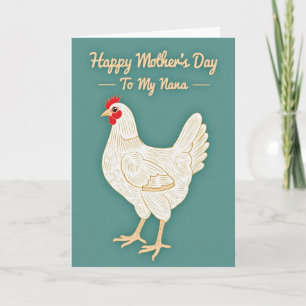 Día Dulce de las Madres Tarjeta de Gallina