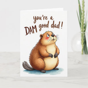 Día Dulce del Padre Tarjeta de Castor