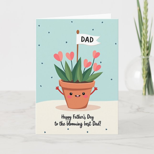 Día Dulce del Padre Tarjeta de Floración (Anverso)