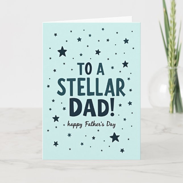 Día Dulce del Padre Tarjeta Estrellada (Anverso)
