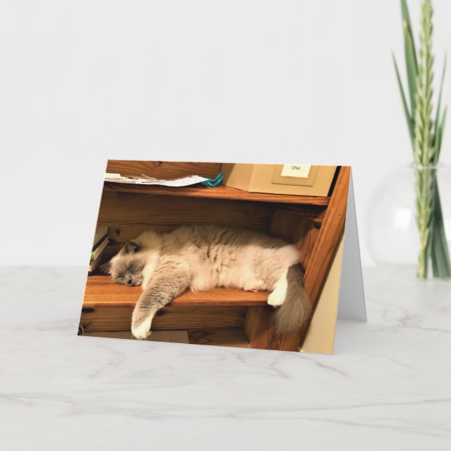 Día duro en la oficina, tarjeta (Anverso)