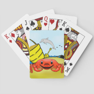 Día en las cartas de juego de la playa
