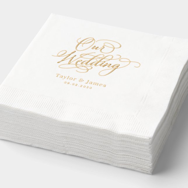 Día especial Nuestras servilletas de Relieve metal (Detalle)