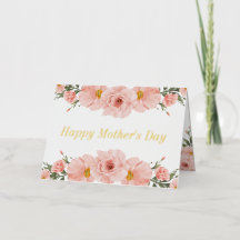 Día Feliz de la Madre Flores Rosas Foto Oro