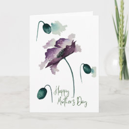 Día Feliz de la Madre Tarjeta Floral de Acuarela