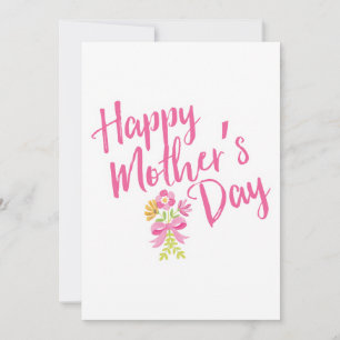 Día Feliz de la Madre Tipografía Floral Rosa