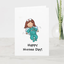Día feliz de las enfermeras - tarjeta de