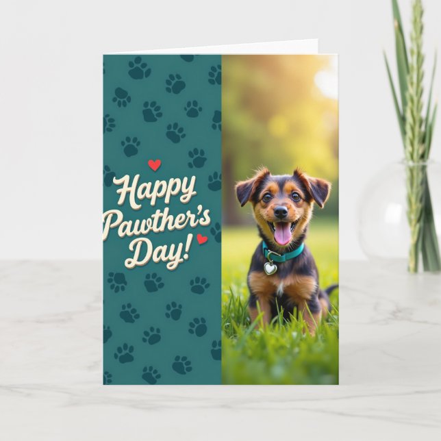 Día Feliz de las Madres Perrunas Tarjeta de Retrat (Anverso)