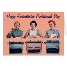 Día Feliz del Administrativo Retro