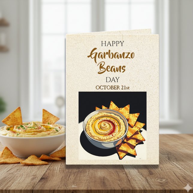 Día Feliz del Garbanzo | Tarjeta del 21 de Octubre (Subido por el creador)