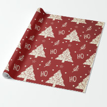 Día festivo dorado en papel de regalo carmesí prof