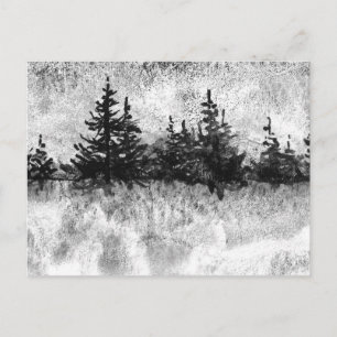 "Día gris en la carretera escénica" postal naciona