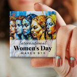 Día Internacional de la Mujer | Botón 8 de Marzo<br><div class="desc">El 8 de marzo es el botón del Día Internacional de la Mujer. Las mujeres al estilo de la pintura al óleo son arte.</div>