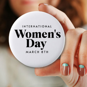 Día Internacional de la Mujer Botón 8 de marzo
