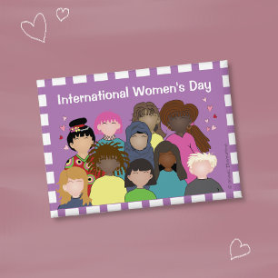 Día Internacional de la Mujer Botón de marzo