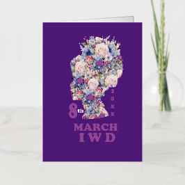 Día Internacional de la Mujer Marcha 8 Floral Púrp